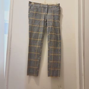 New York & Company window plane plaid stretch low rise Straight leg pants 4